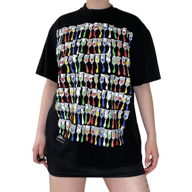 Vintage Men's T-shirt - Black - L on Productcaster.