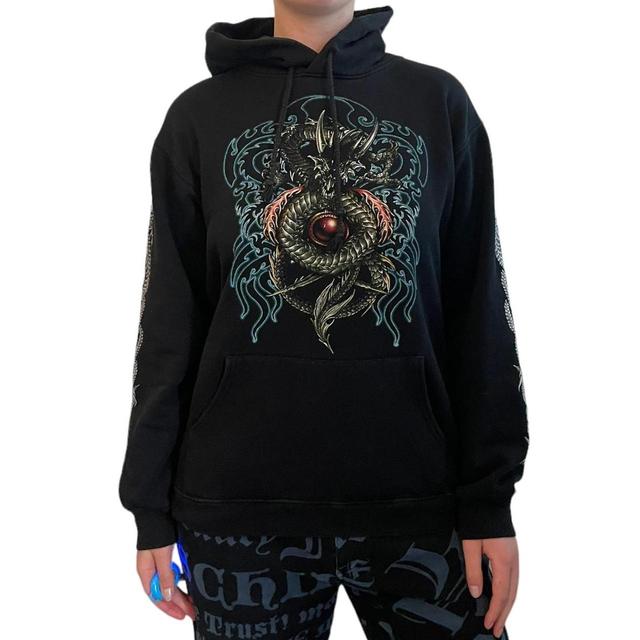 Women's Hoodie - Black/Multi - M on Productcaster.