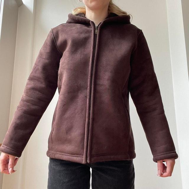 Women's Suede Coat - Brown - UK 8 on Productcaster.