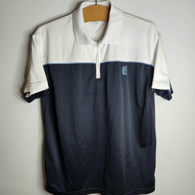 PGA Tour Men's Top - Navy/White - M on Productcaster.