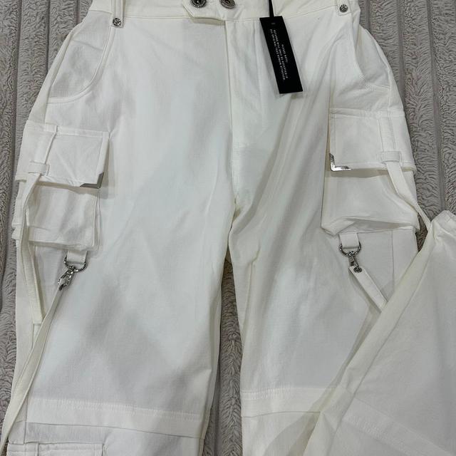 Maniere De Voir Men's Cargo Trousers - White - M on Productcaster.