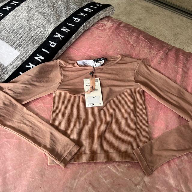 Zara Women's Top - Tan - S on Productcaster.