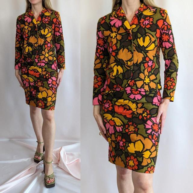 Vintage Women's Suit - Multi - XS on Productcaster.