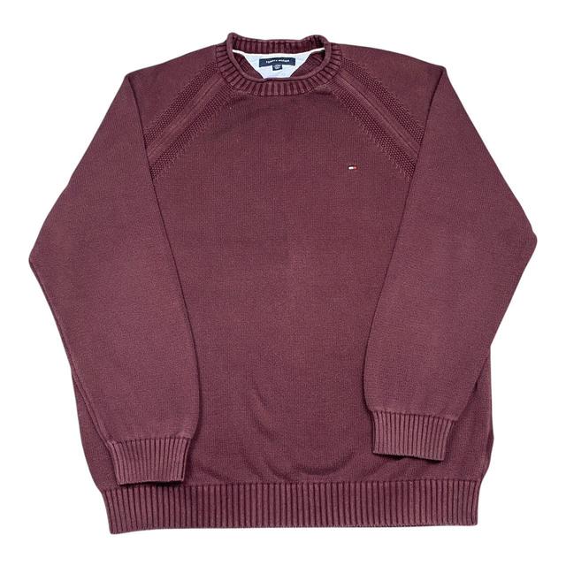 Tommy Hilfiger Men's Jumper - Burgundy - XXL on Productcaster.