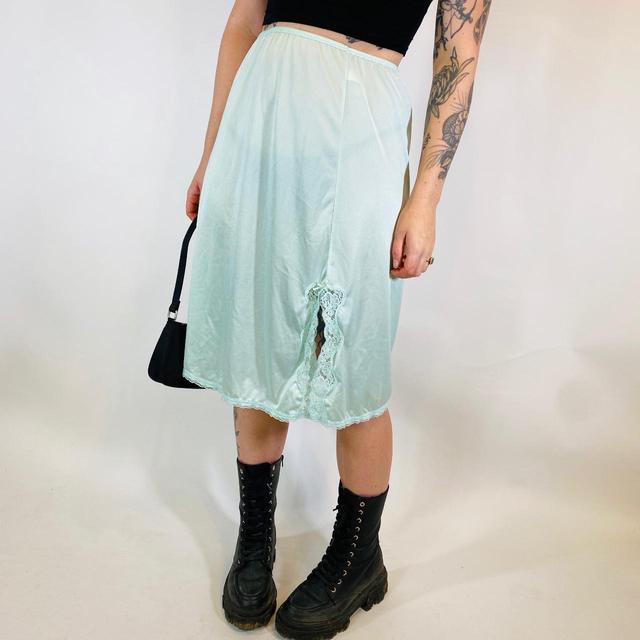 Vintage Women's Mini Skirt - Green - S on Productcaster.