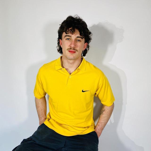 Nike Men's Polo shirt - Yellow - S on Productcaster.