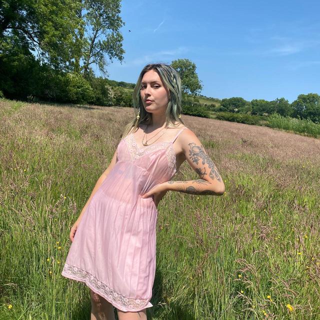 Vintage Women's Midi Dress - Pink - S on Productcaster.