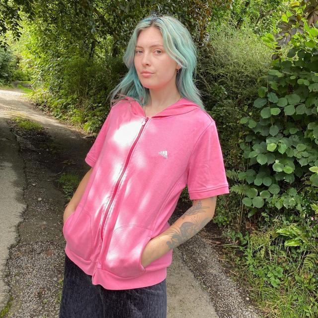 Adidas Women's Hoodie - Pink - L on Productcaster.