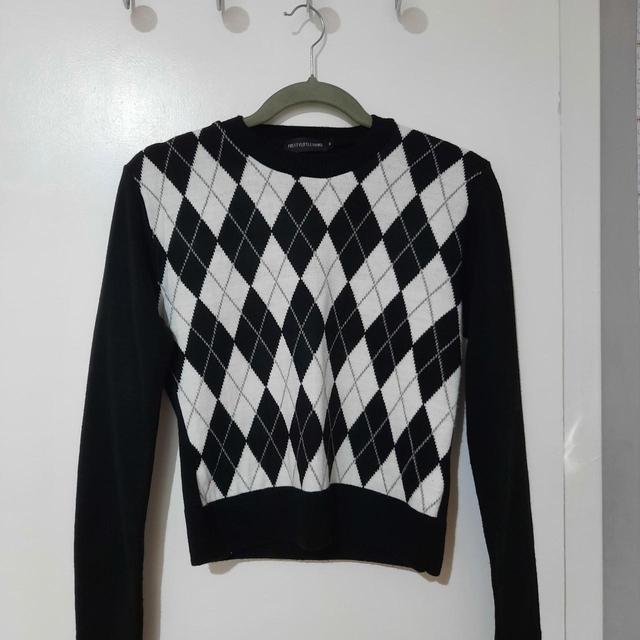 PrettyLittleThing Women's Jumper - Black/White - S on Productcaster.