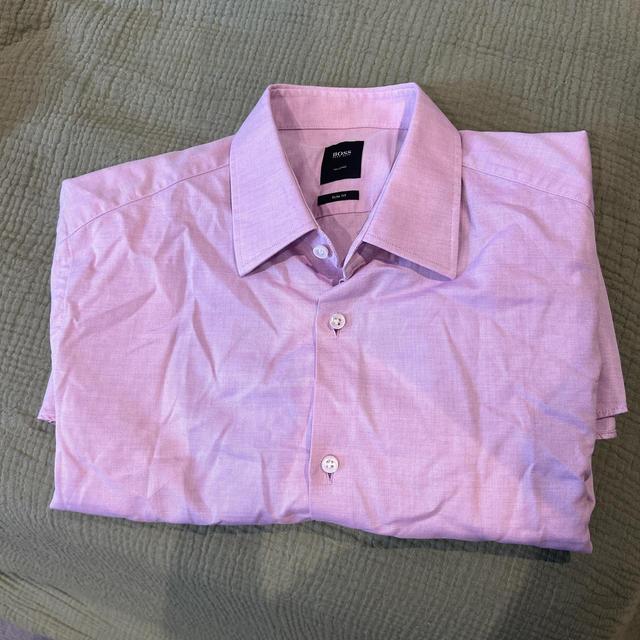 BOSS Men's Shirt - Pink - L on Productcaster.