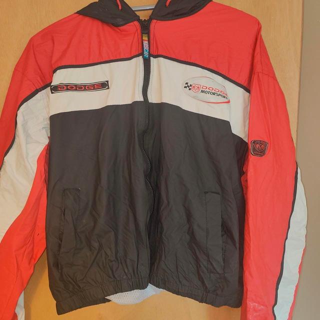 NASCAR Men's Rubber Jacket - White/Red - M on Productcaster.