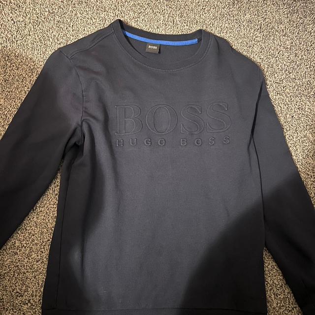 Hugo Boss Men's Jumper - Navy/Blue - M on Productcaster.