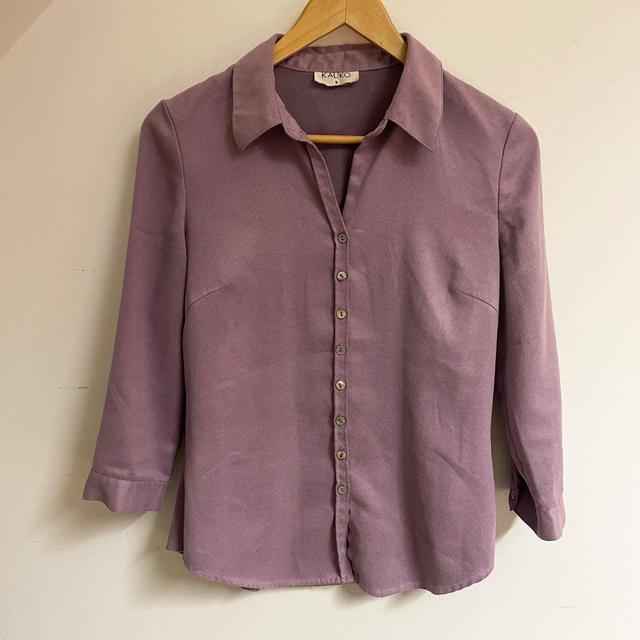 Preloved Women's Blouse - Purple/Pink - 8 on Productcaster.