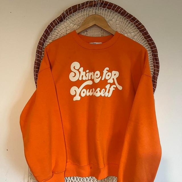 Bershka Women's Sweatshirt - Orange - 8 on Productcaster.