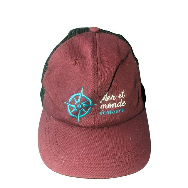 Vintage Men's Caps - Burgundy on Productcaster.