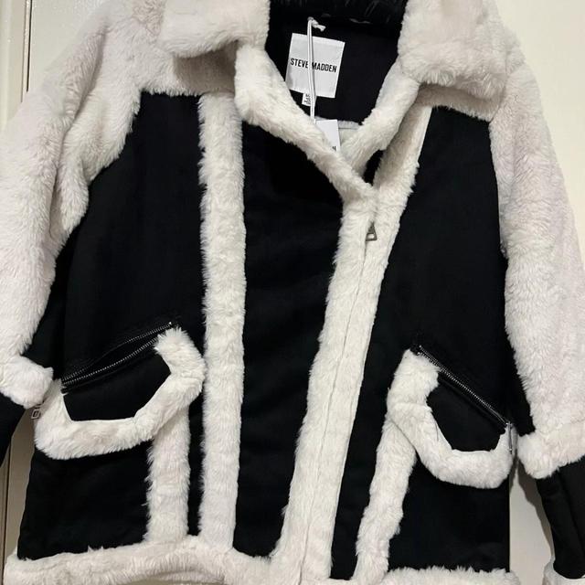 Steve Madden Women's Coat - Black/White - XL on Productcaster.