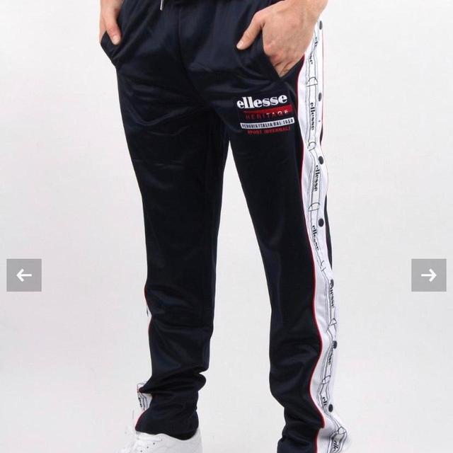 Ellesse Men's Sweatpants - Navy/Red - M on Productcaster.