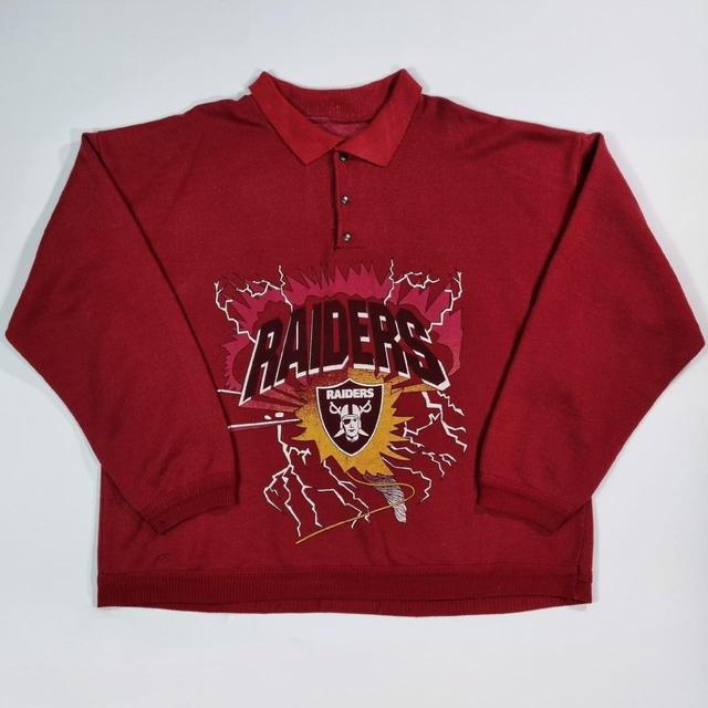 NFL Men's Sweatshirt - Red/Burgundy - L on Productcaster.