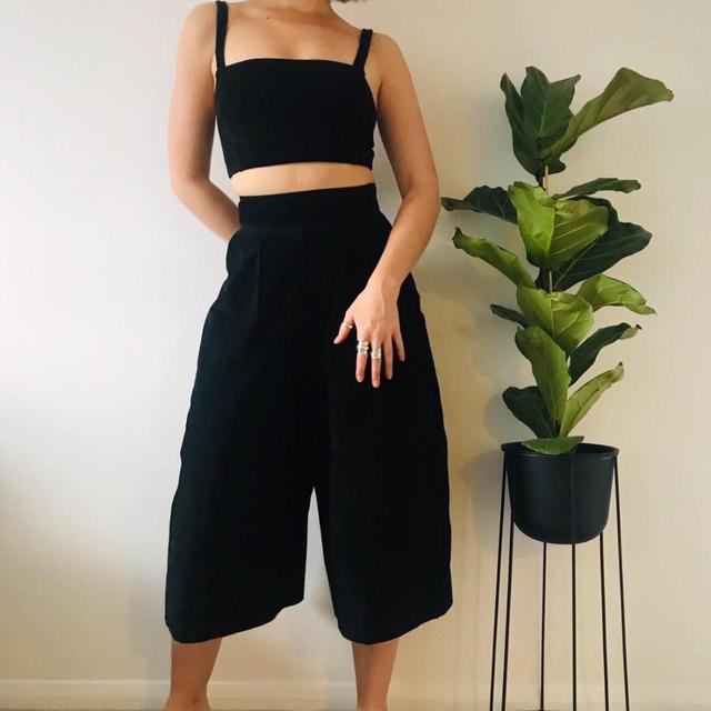 Vintage Women's High waisted Trousers - Black - UK 8 on Productcaster.