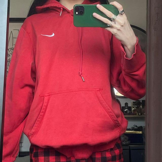 Nike Women's Hoodie - Red - M on Productcaster.