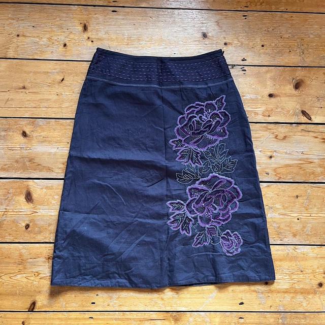 Monsoon Women's Midi Skirt - Purple - UK 10 on Productcaster.