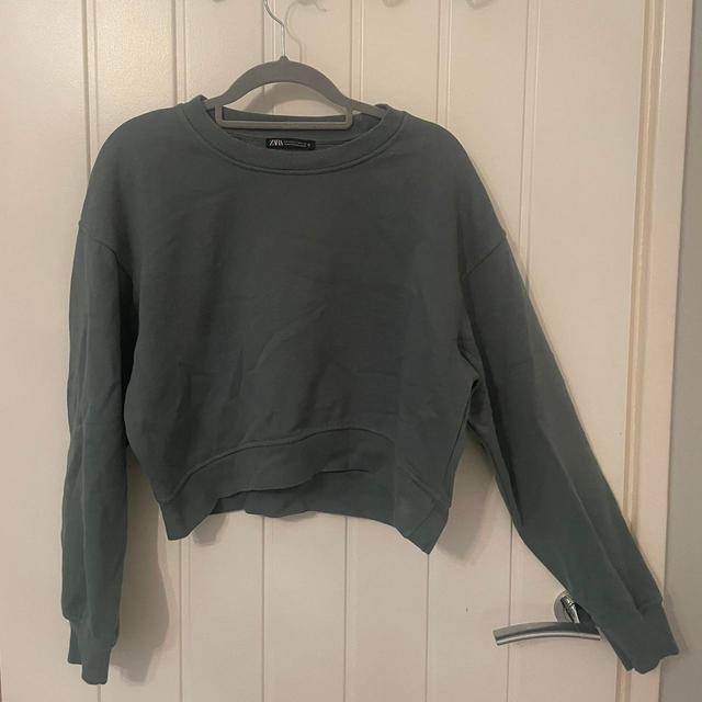 Zara Women's Sweatshirt - Green - S on Productcaster.