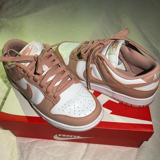 Nike Women's Trainers - Tan/Pink - UK 4 on Productcaster.