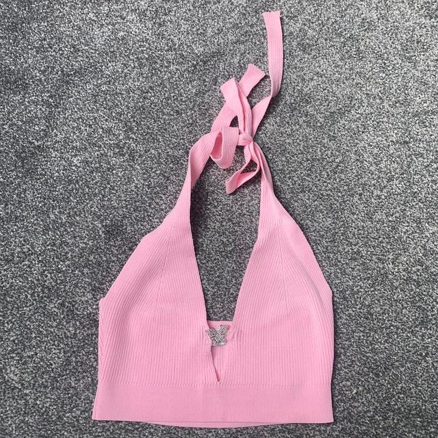 Bershka Women's Crop top - Pink - M on Productcaster.