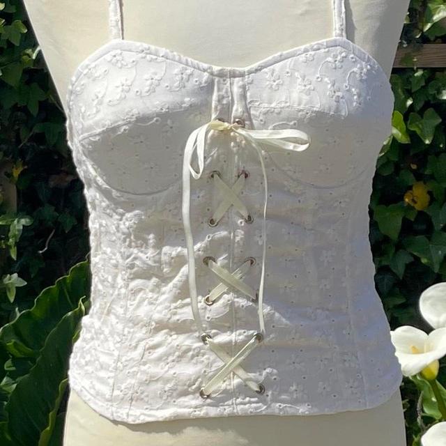 Vintage Women's Corset - Cream - 10 on Productcaster.