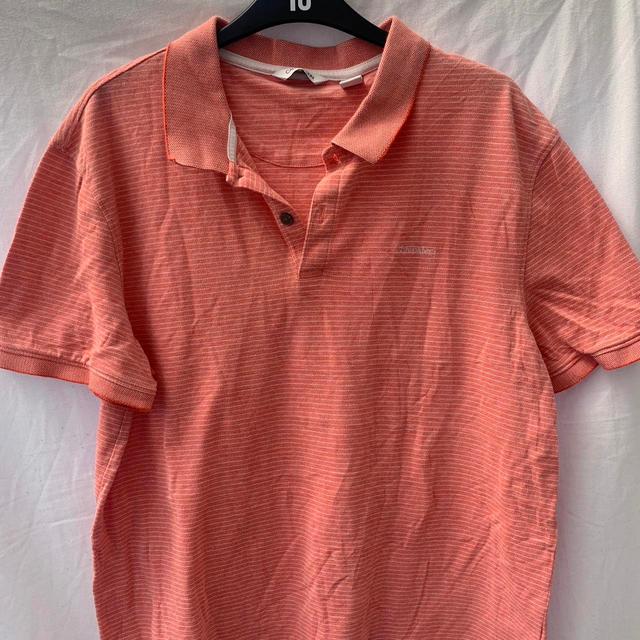 Calvin Klein Men's Polo shirt - Orange/Pink - L on Productcaster.