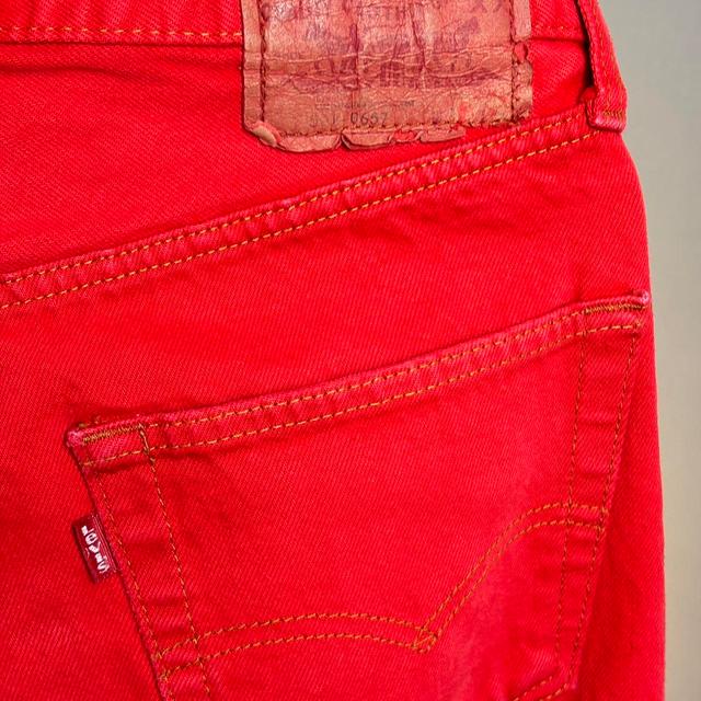 Levi's Men's Straight leg Jeans - Red - 36" on Productcaster.