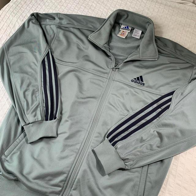 Adidas Men's Jacket - Grey/Blue - M on Productcaster.