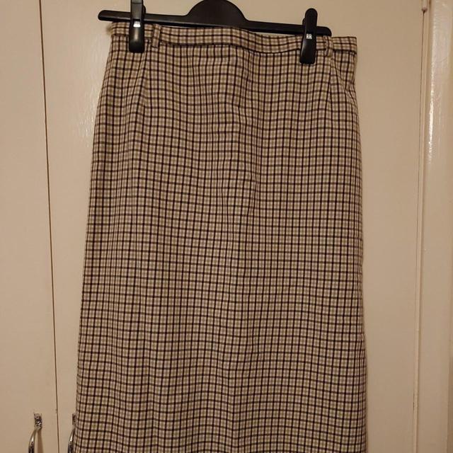 M&S Collection Women's Midi Skirt - White/Brown - M on Productcaster.