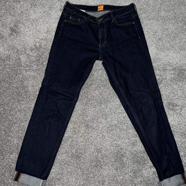 BOSS Men's Straight leg Capri Jeans - Navy - 30" on Productcaster.