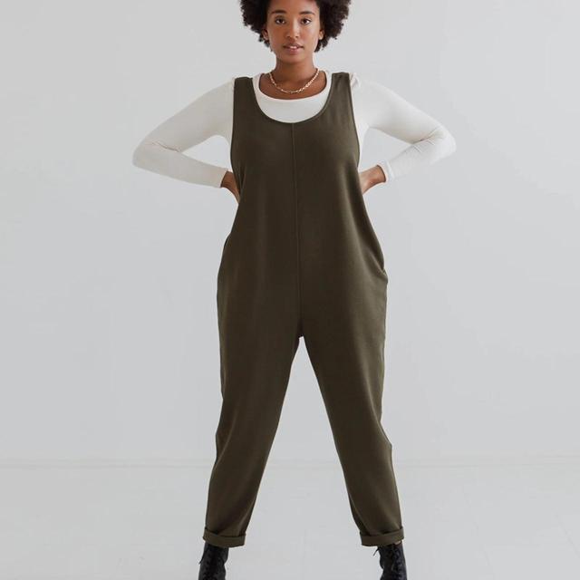 Beyond Nine Women's Cotton - Organic Jumpsuit - Khaki/Green - XS on Productcaster.