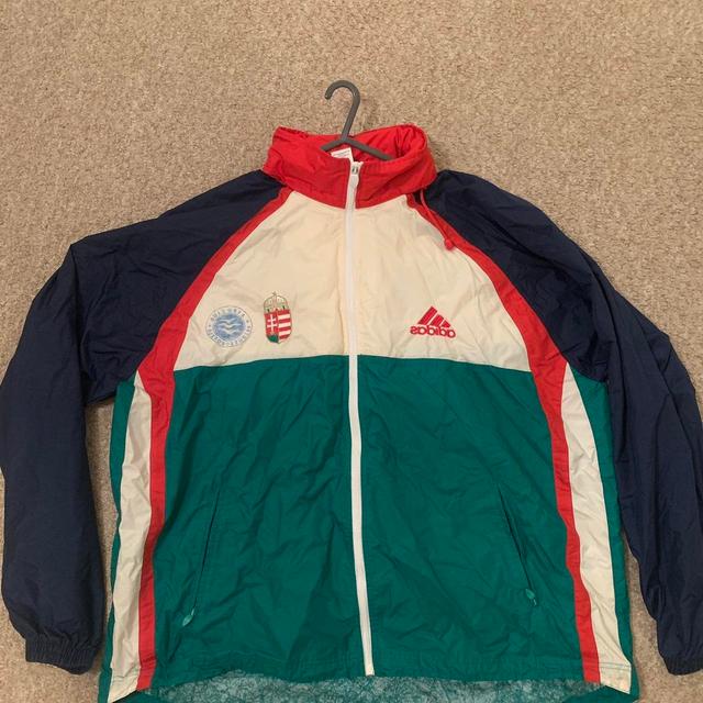 Adidas Men's Jacket - Red/White - XXL on Productcaster.