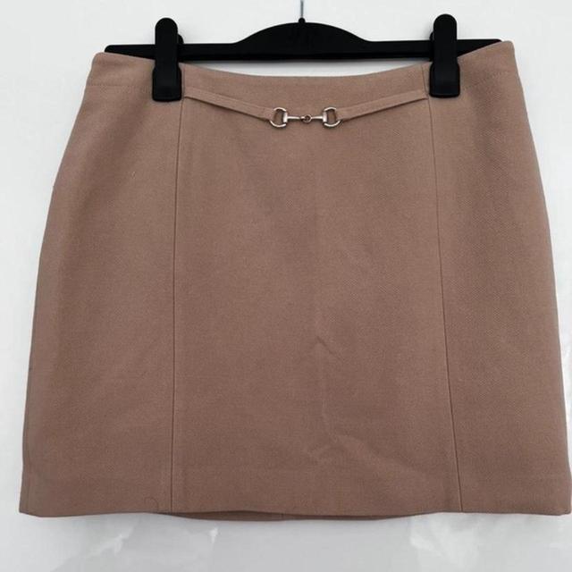 H&M Women's Skirt - Tan/Brown - UK 14 on Productcaster.