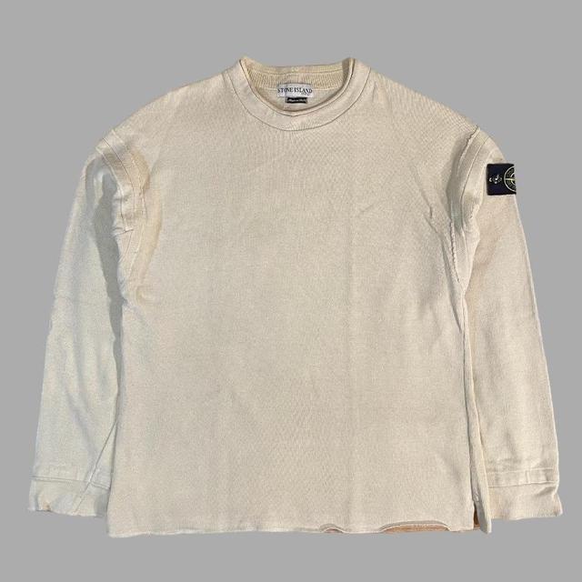 Stone Island Men's Sweatshirt - Cream - L on Productcaster.