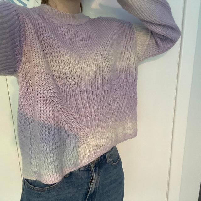 New Look Women's Jumper - Purple/White - S on Productcaster.