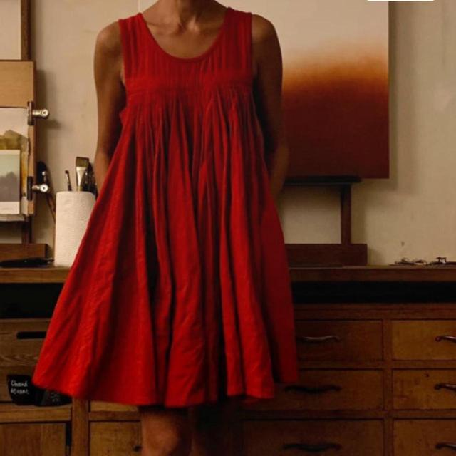 Women's Pleated Dress - Red - S on Productcaster.