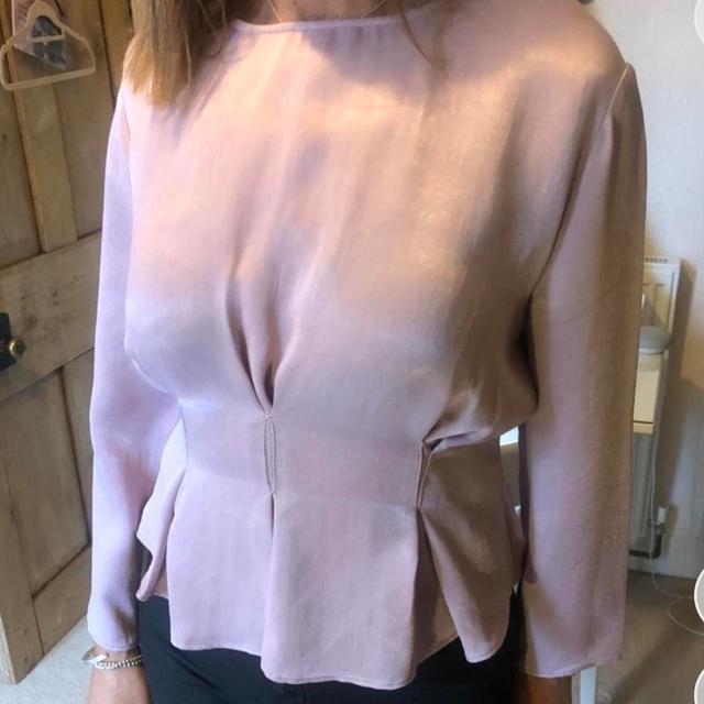 Zara Women's Blouse - Pink/Tan - S on Productcaster.