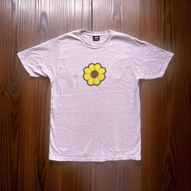 Stüssy Men's T-shirt - Pink/Yellow - S on Productcaster.