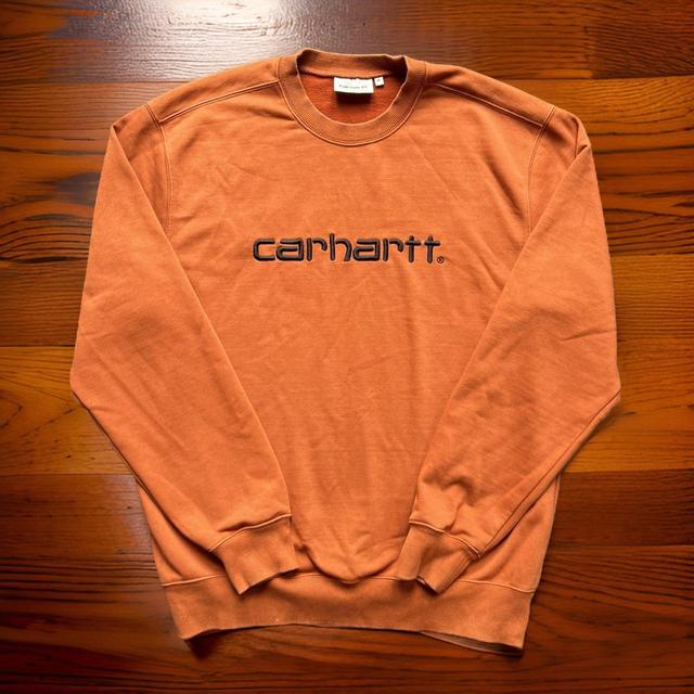 Carhartt Men's Sweatshirt - Orange/Black - M on Productcaster.