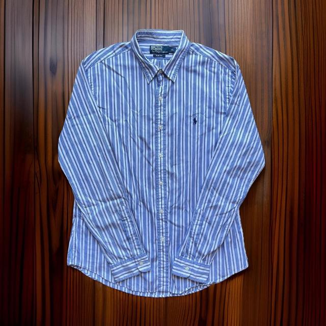 Polo Ralph Lauren Men's Shirt - Blue/White - XL on Productcaster.