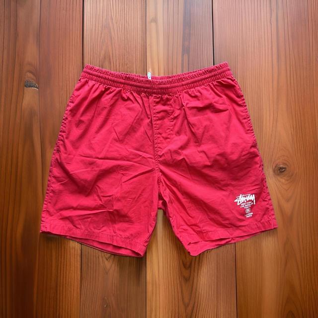 Stüssy Men's Shorts - Red/White - M on Productcaster.