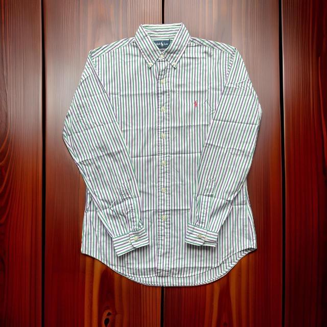 Ralph Lauren Men's Shirt - White/Green - M on Productcaster.