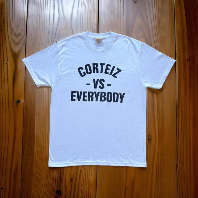 Corteiz Men's T-shirt - White/Black - L on Productcaster.