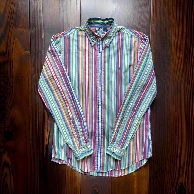 Polo Ralph Lauren Men's Shirt - Green/Multi - M on Productcaster.