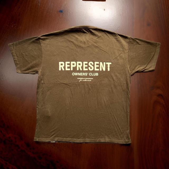 Represent Men's T-shirt - Brown/Cream - M on Productcaster.