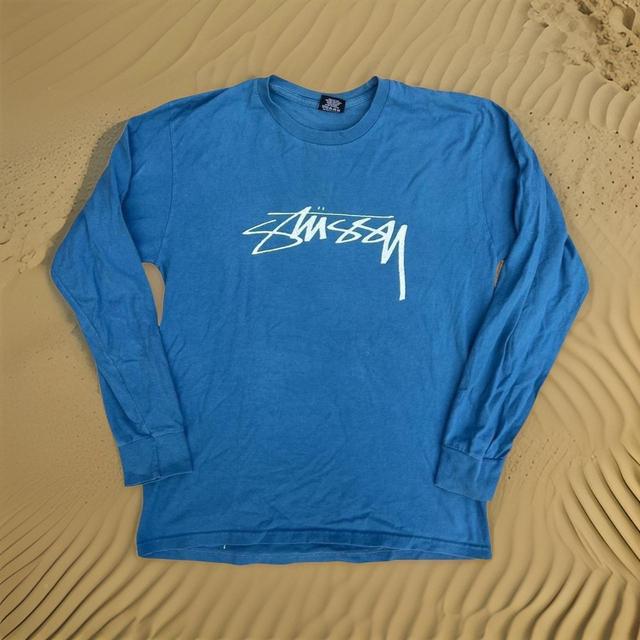 Stüssy Men's T-shirt - Blue/White - M on Productcaster.